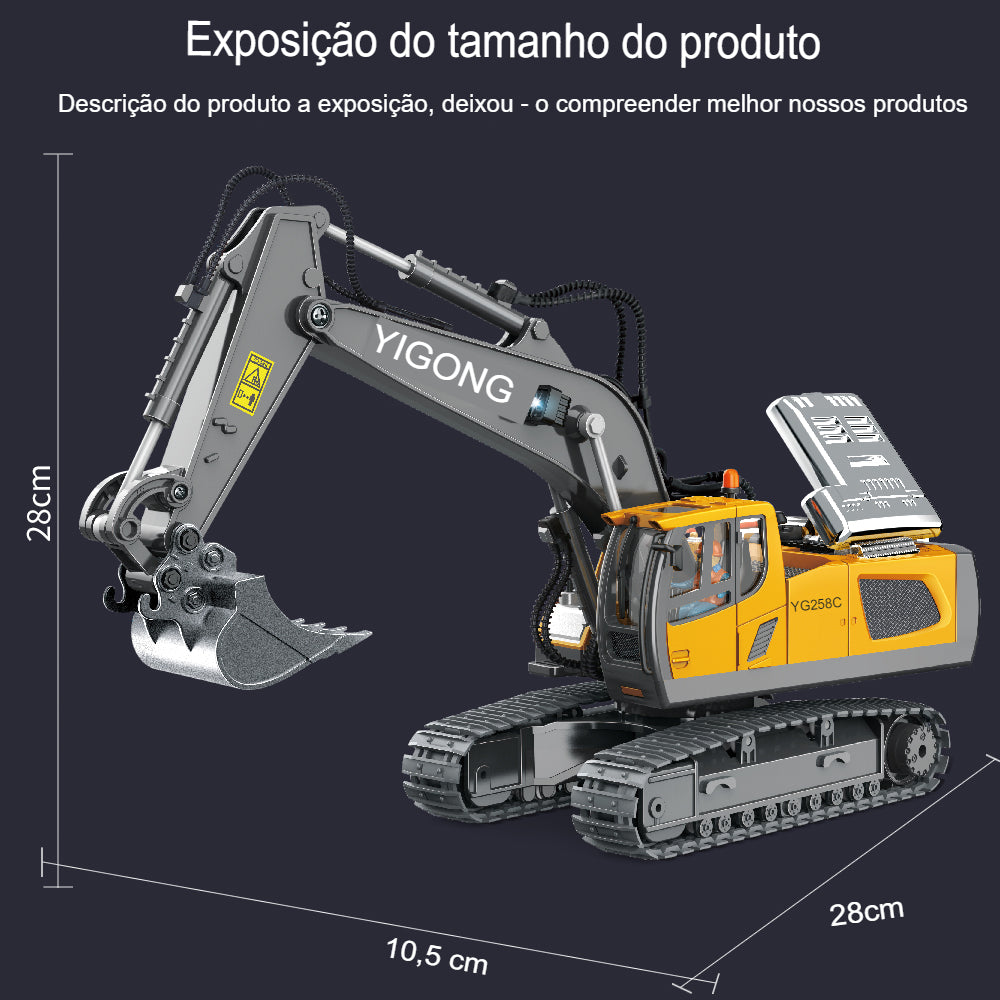 Brinquedo de Escavadeira, Caminhão e Basculante