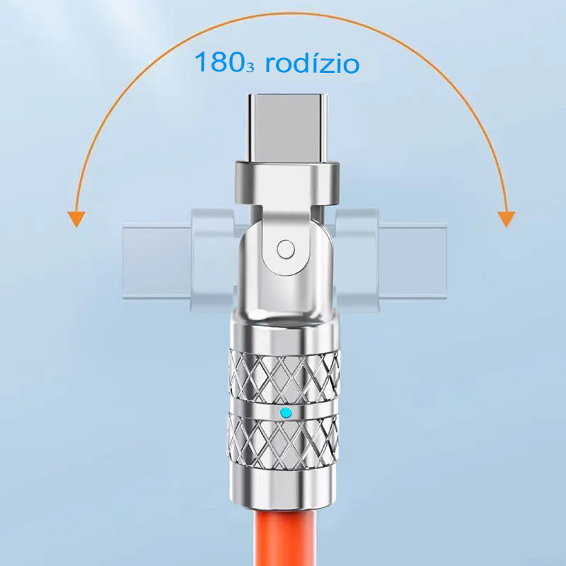 Cabo USB Tipo C para Celular Androide, 180 ° Rotação 6 Amperes - https://lojaflalufer.com/products/cabo-usb-tipo-c-para-celular-androide-180-rota-6-amperes