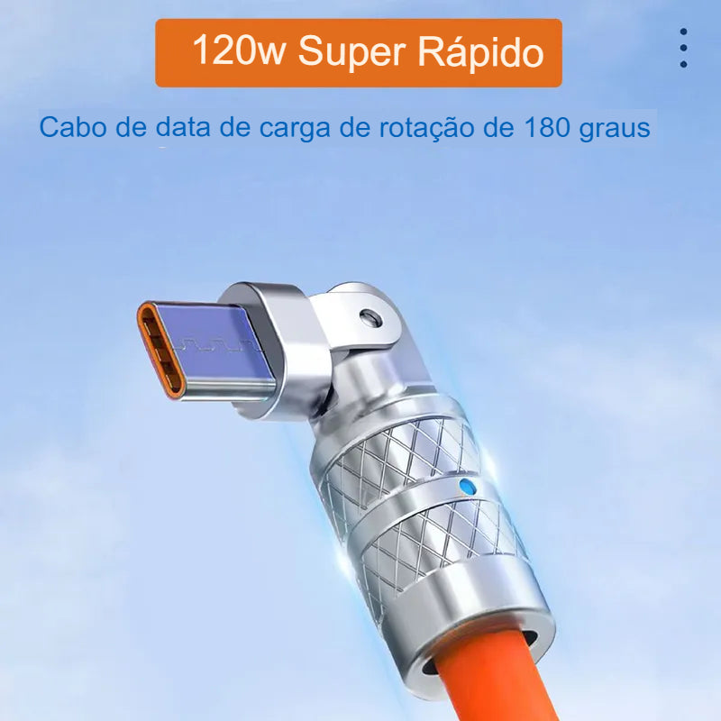 Cabo USB Tipo C para Celular Androide, 180 ° Rotação 6 Amperes - https://lojaflalufer.com/products/cabo-usb-tipo-c-para-celular-androide-180-rota-6-amperes