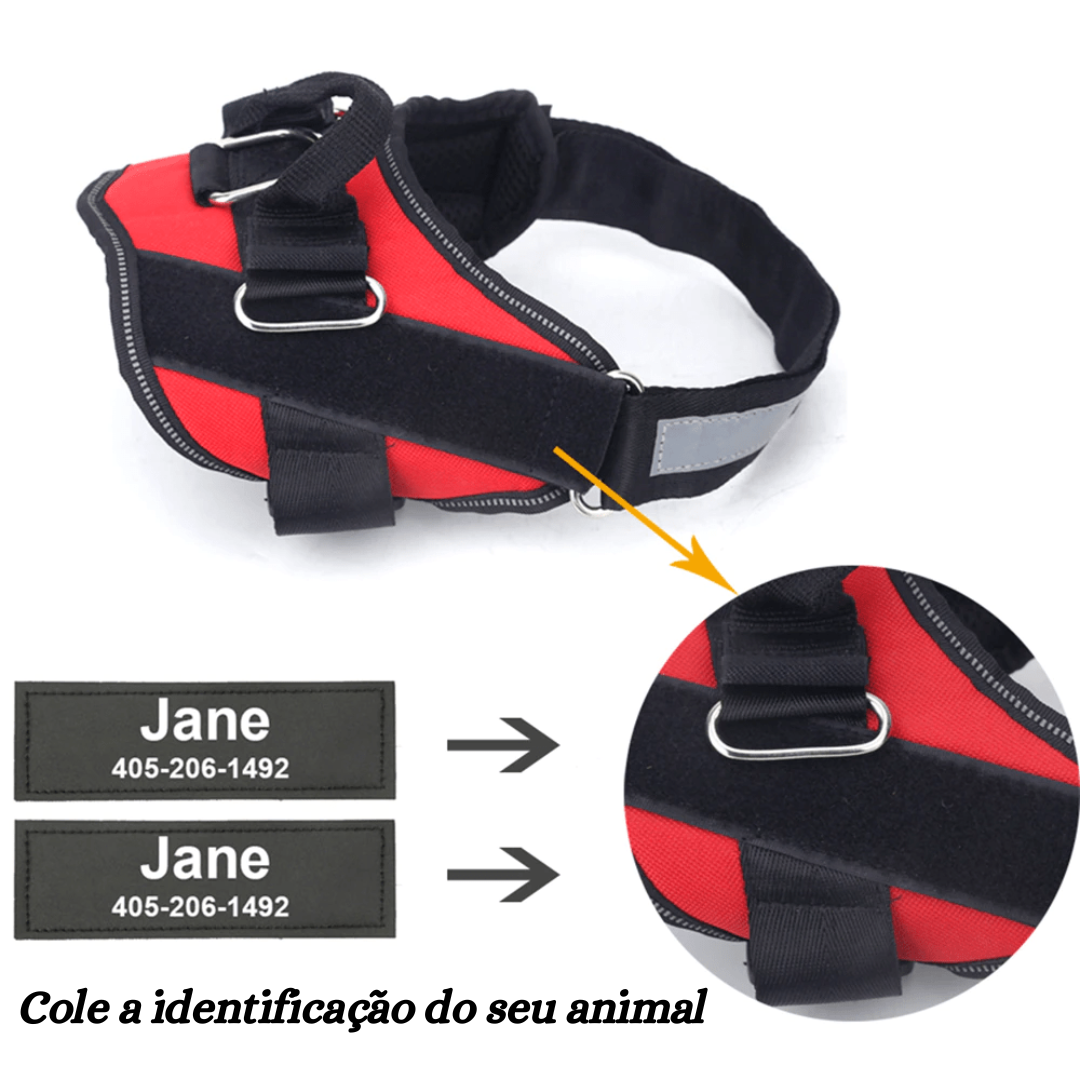 Coleira Peitoral Personalizada com Faixa Refletiva para Cães - https://lojaflalufer.com/products/coleira-peitoral-personalizada-com-faixa-refletiva-para-caes